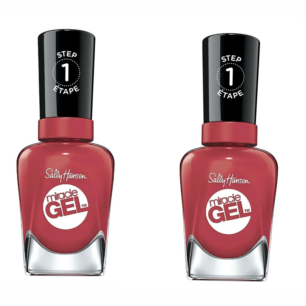 2 Pack Sally Hansen Miracle Gel Nail Polish 384 Tawny Travels